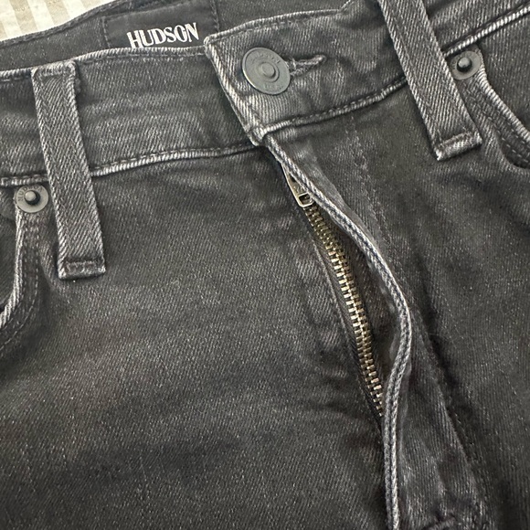 Hudson Blair High Rise Skinny Crop Black Women's Jeans - Picture 5 of 8